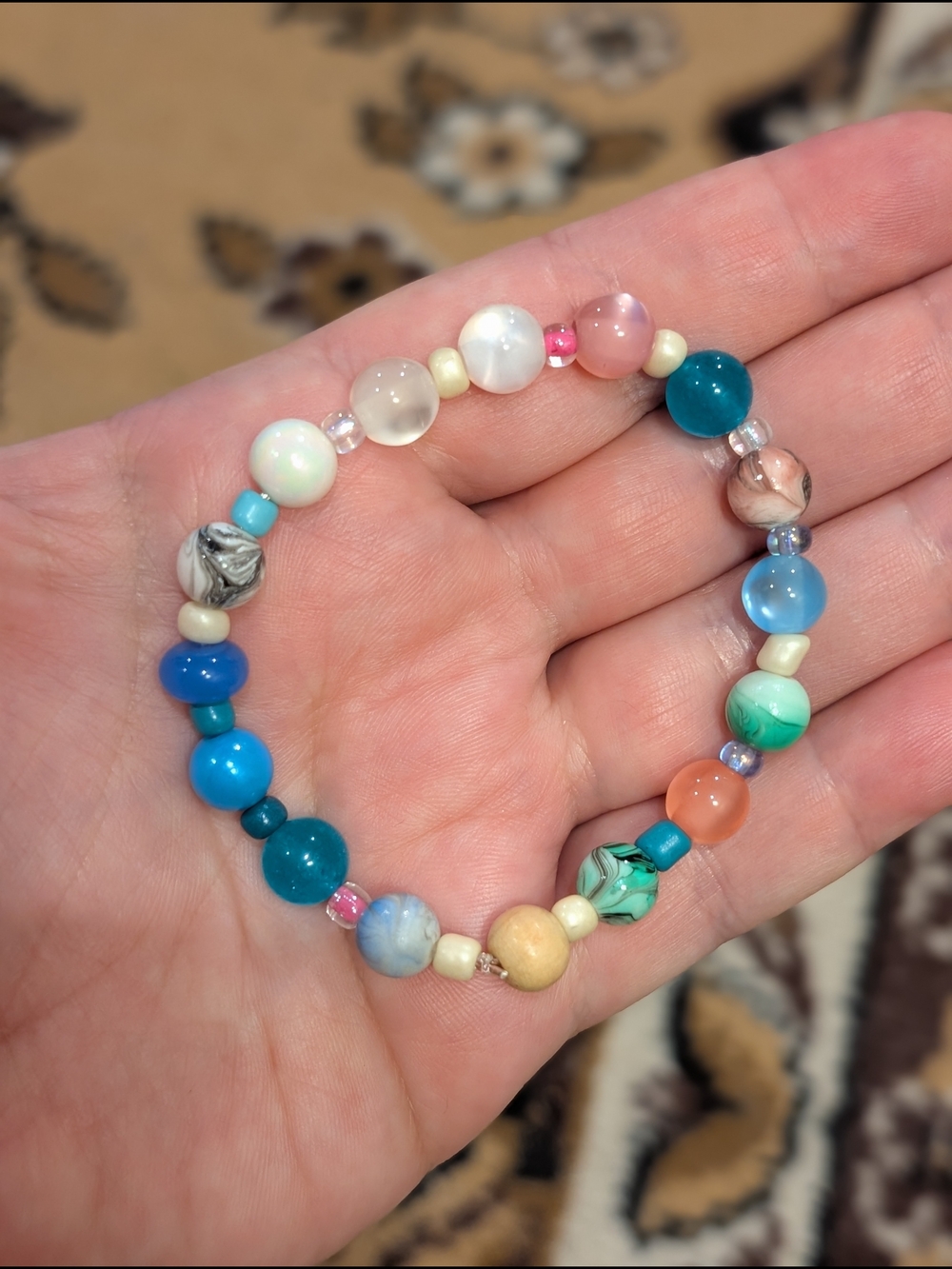 Handmade Multicolor Beaded Stretch Bracelet - Women Jewelry